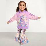 Cute Unicorn - Personalized Kid Kid Hoodie & Flare Leggings Set
