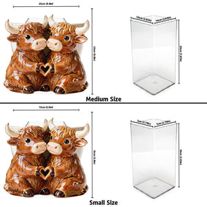 You & Me We Got This - Personalized Highland Cow Acrylic Pot