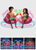 Welcome To Our Poolside - Personalized Couple Neon LED Light Sign