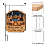 Our Happy Place - Personalized Camping Wood Sign With Stake