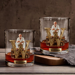 Alphabet Initial For Whiskey, Bourbon... Lovers - Personalized Whisky Whiskey Glass