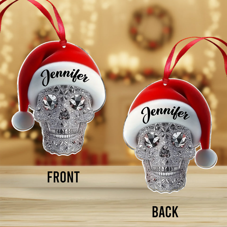 Merry Christmas - Personalized Skull Ornament