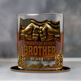 Congrat On Being My Brother - Personalized Sibling Whiskey Glass