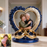 Custom Any Couple Photo - From Our First Kiss - Personalized Couple Custom Shaped Acrylic Plaque