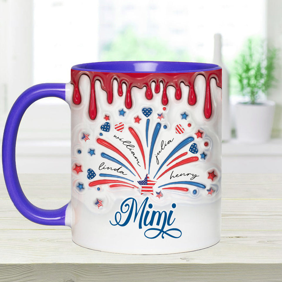 Blessed Grandma - Personalized Grandma Accent Mug