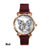 Toile De Jouy Style Butterfly - Personalized Butterfly Women Hand Watch