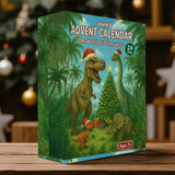 Dinosaur 2025 Advent Calendar - Personalized Dinosaur Folded Advent Calendar With Ornaments