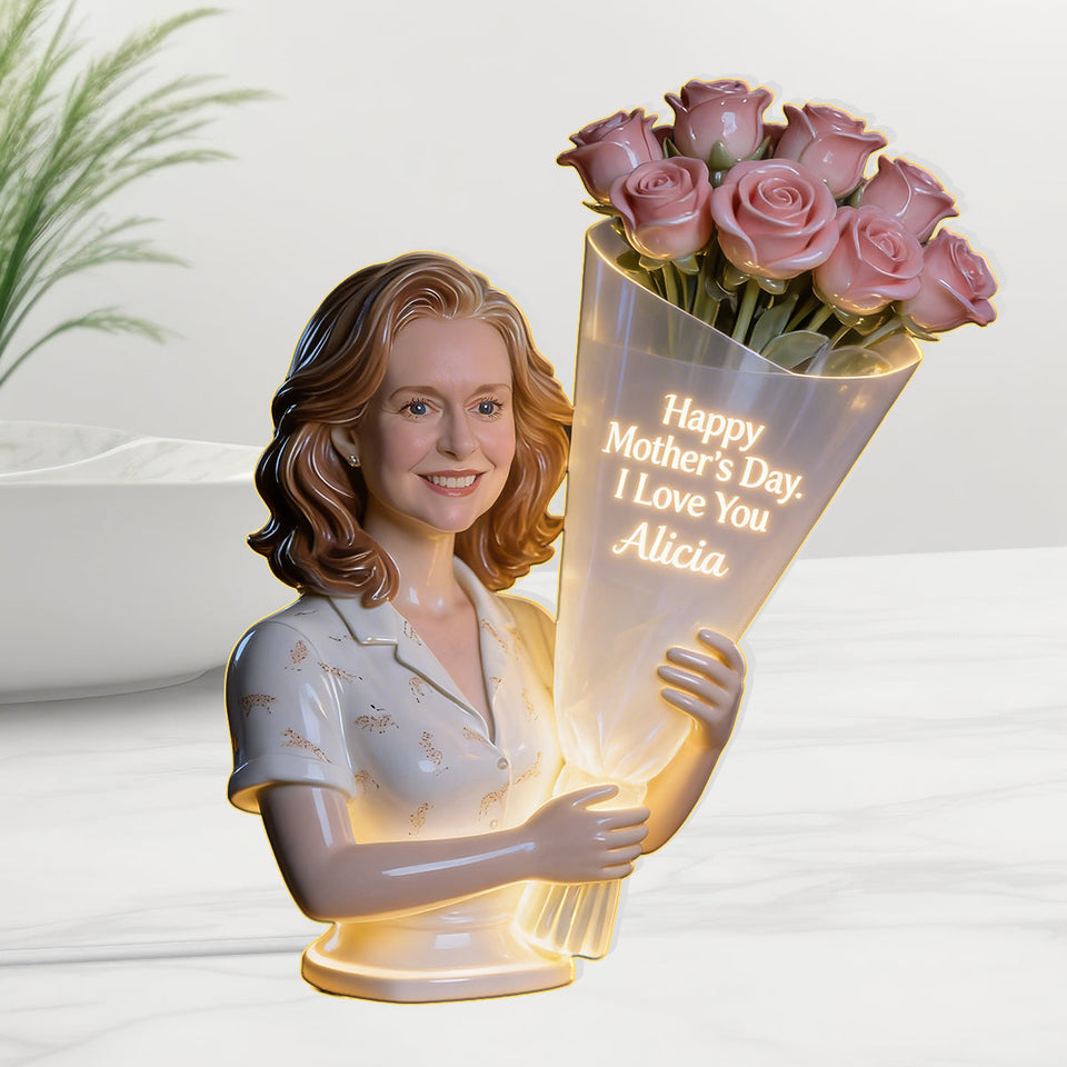 Happy Mother's Day - Personalized Mother Acrylic LED Night Light