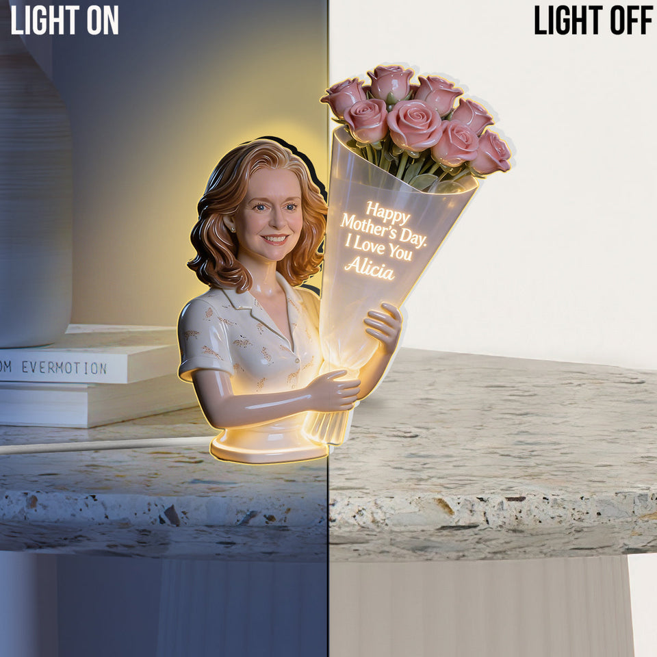 Happy Mother's Day - Personalized Mother Acrylic LED Night Light