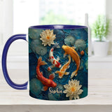 Beautiful Fish - Personalized Koi Fish Accent Mug