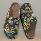 Green Buds Aesthetic - Personalized Weed Clogs With Arch Support