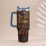 The Grillfather - Personalized Father Tumbler With Handle