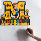Alphabet Letter & Custom Photo And Theme - Personalized Kid Custom Shaped Hanging Rack