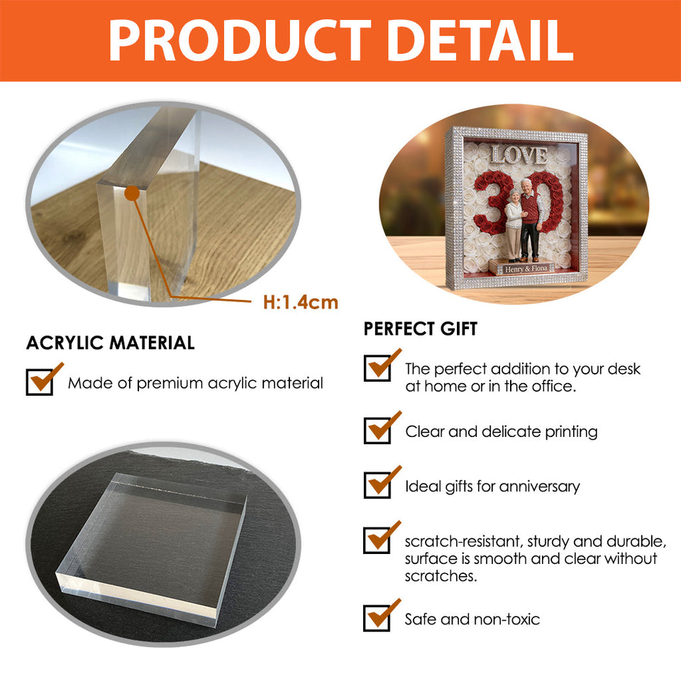 Custom Any Photo Anniversary - Personalized Couple Custom Shaped Acrylic Plaque