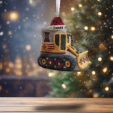 Excavator - Personalized Kid Shaped Christmas Stocking