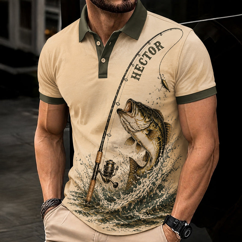 Love Fishing - Personalized Fishing Polo Shirt