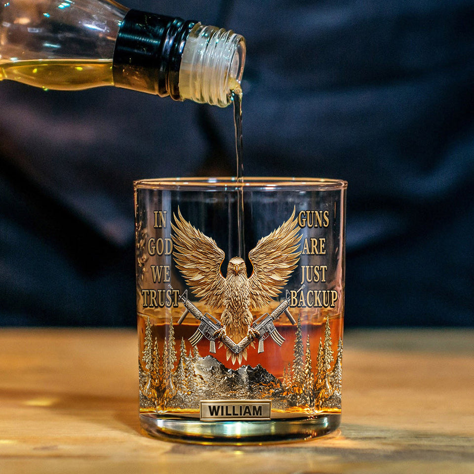 In God We Trust - Personalized Christian Whiskey Glass