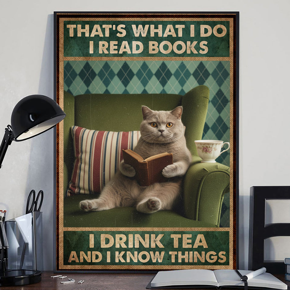 That's What I Do Customize With Your Photo Vintage Retro - Personalized Cat Canvas And Poster