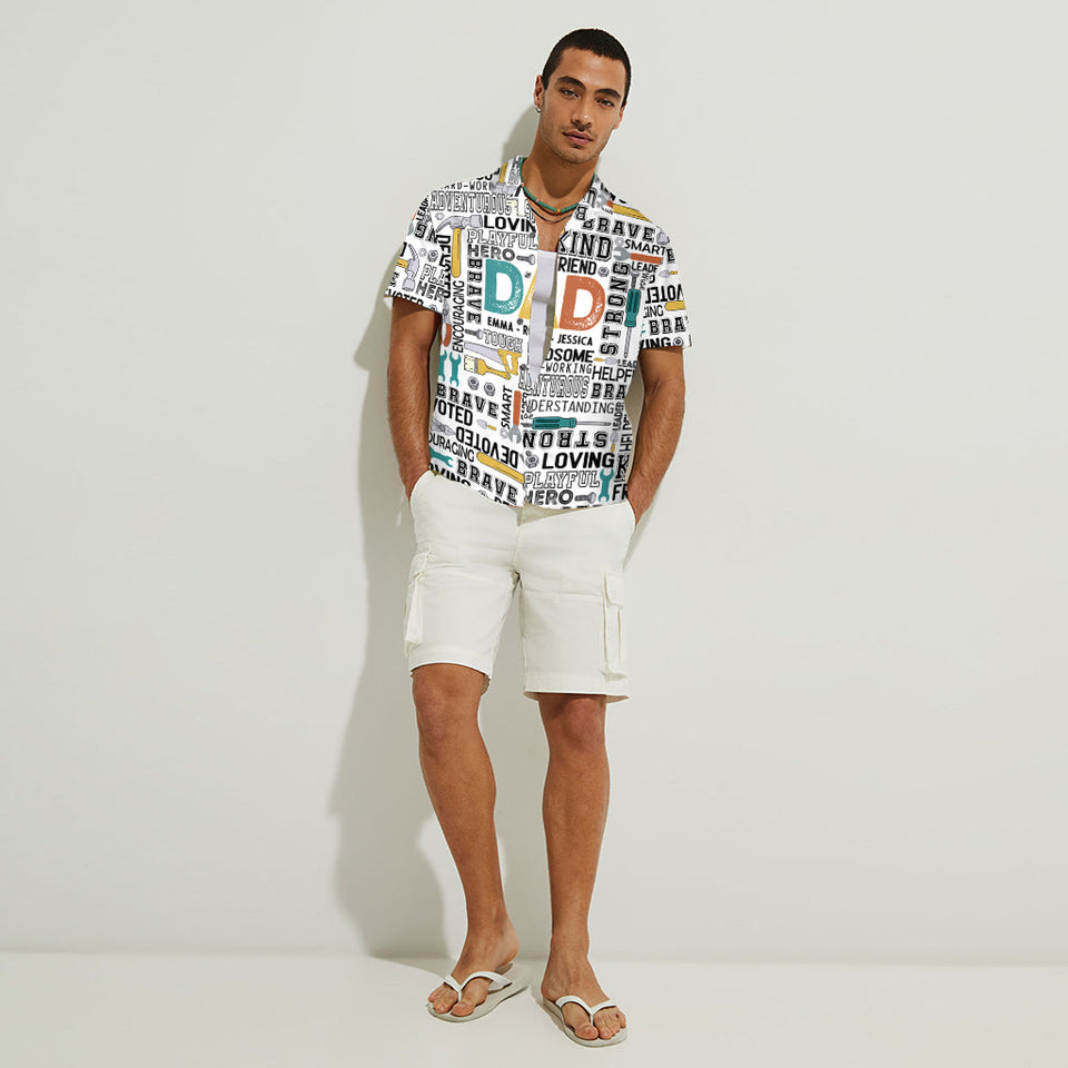 Best Dad Ever - Personalized Father Hawaiian Shirt