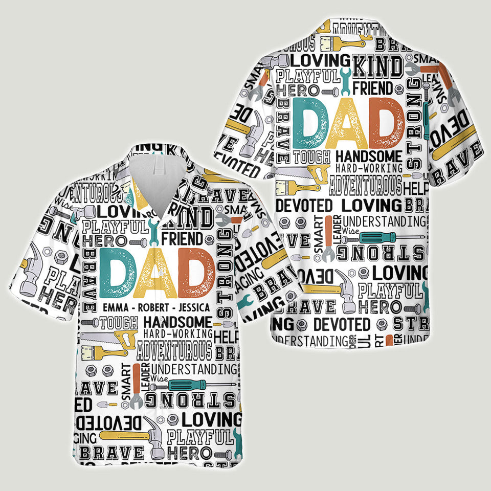 Best Dad Ever - Personalized Father Hawaiian Shirt
