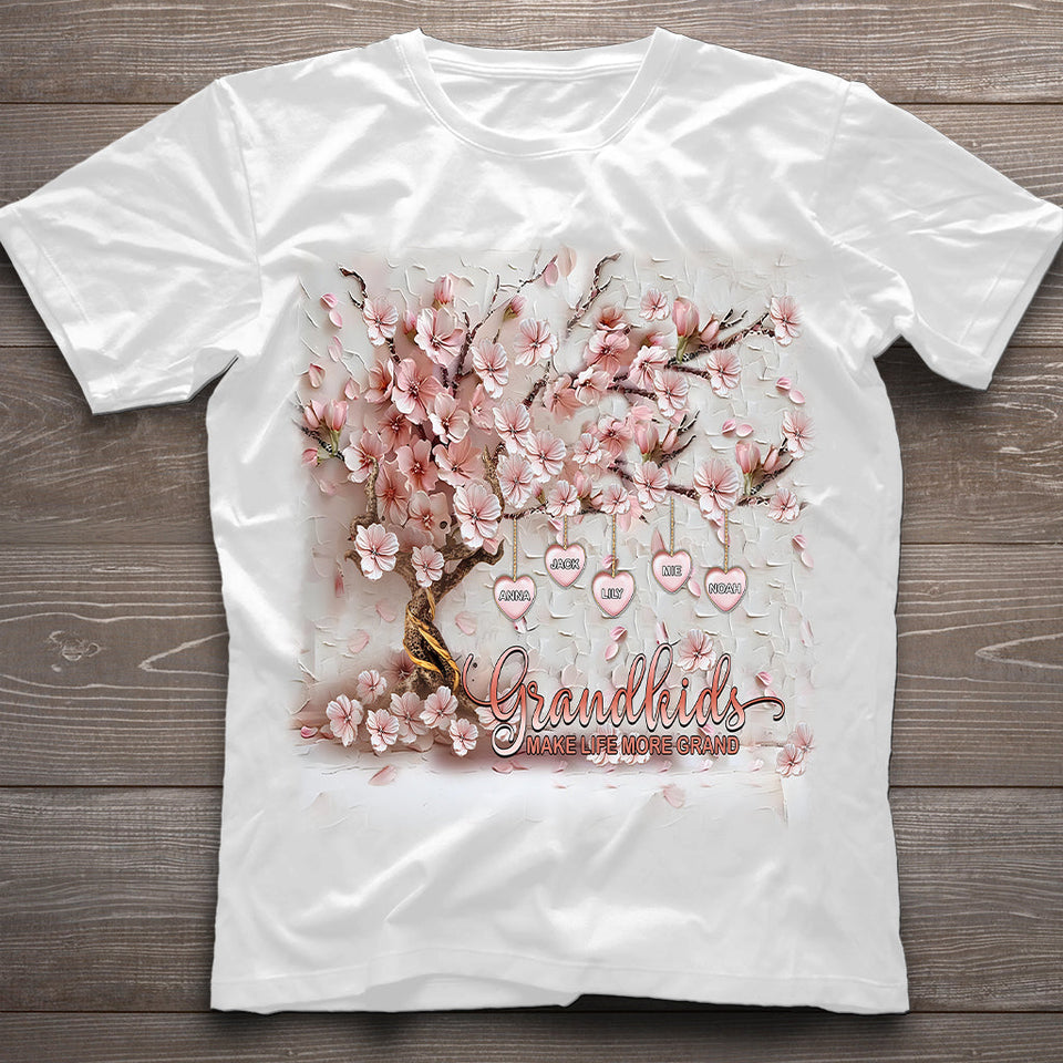 Grandkids Make Life More Grand - Personalized Grandma T-shirt And Hoodie