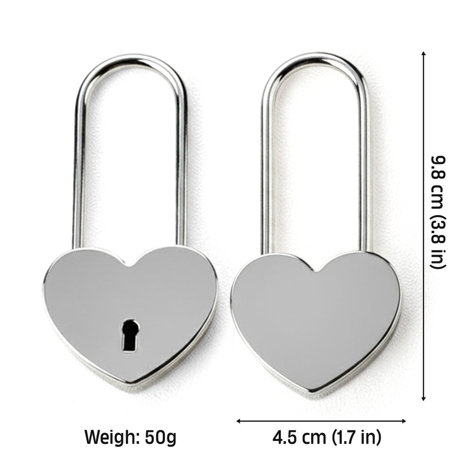 Custom Any Photo Perfect Gift For Couple - Personalized Couple Heart Padlock