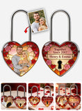 Custom Any Photo Perfect Gift For Couple - Personalized Couple Heart Padlock