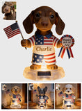 Happy 4th Of July - Personalized Dog Solar Acrylic Light