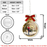 Custom Photo Gift For Holiday - Personalized Couple LED Light Ornament