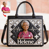 Radiant Nurse Luxe Handbag - Personalized Nurse Leather Handbag