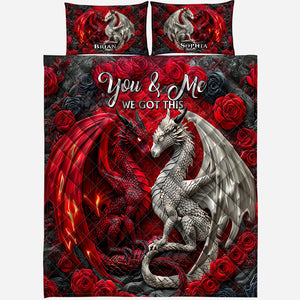 You & Me We Got This - Personalized Couple Quilt Set