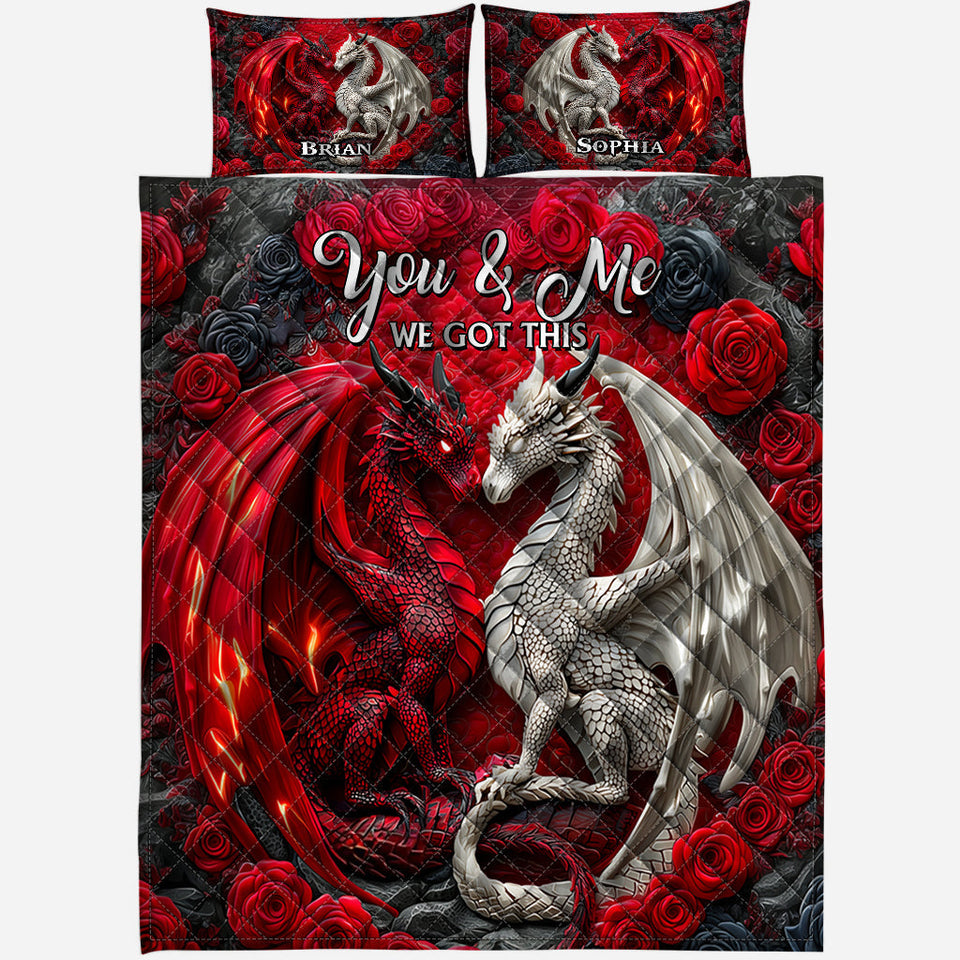 You & Me We Got This - Personalized Couple Quilt Set
