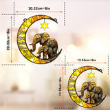 I Love You To The Moon And Back - Personalized Mother Window Hanging Suncatcher Ornament