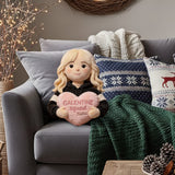 Galentine Squad Party - Personalized Bestie Faux Fur Shaped Pillow