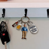 It's Not A Dad Bob - Personalized Father Premium Keychain With Charms