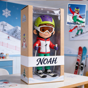 Any Sport - Skiing, Hockey, Volleyball, Football,... - Personalized Skiing Custom Shaped Acrylic Plaque