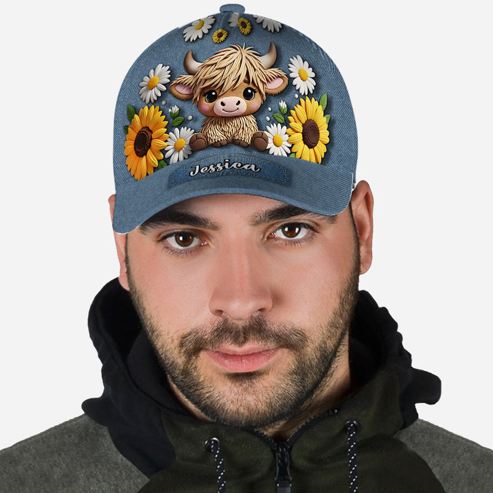 Adorable Highland Cow - Personalized Highland Cow Classic Cap