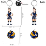 Volleyball Gift - Personalized Volleyball Premium Keychain With Charms