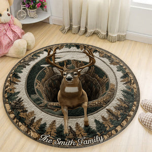 Love Hunting - Personalized Hunting Round Rug