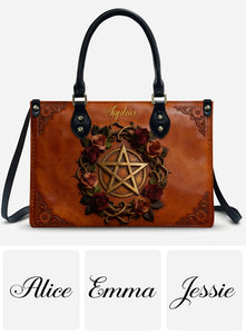 Magic Symbol - Personalized Witch Leather Handbag