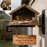 The Pet's House, Human Just Live Here - Personalized Dog Wooden Wall Mount Sign