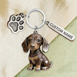 Custom Pet Keychain From Any Photo - Personalized Dog Keychain With Charms