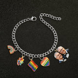 Love Is Love - Personalized LGBT Support Bracelet With Charms