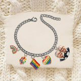Love Is Love - Personalized LGBT Support Bracelet With Charms