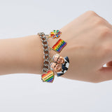 Love Is Love - Personalized LGBT Support Bracelet With Charms