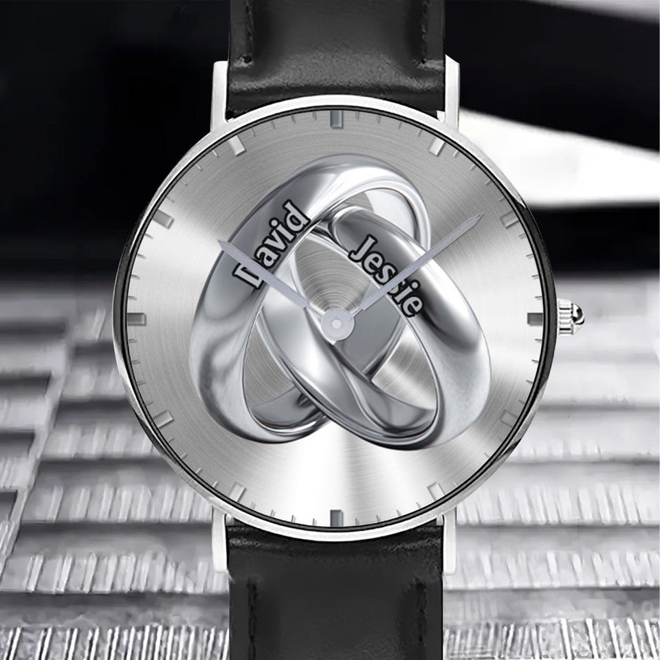 Time Of Love - Personalized Couple Hand Watch Set