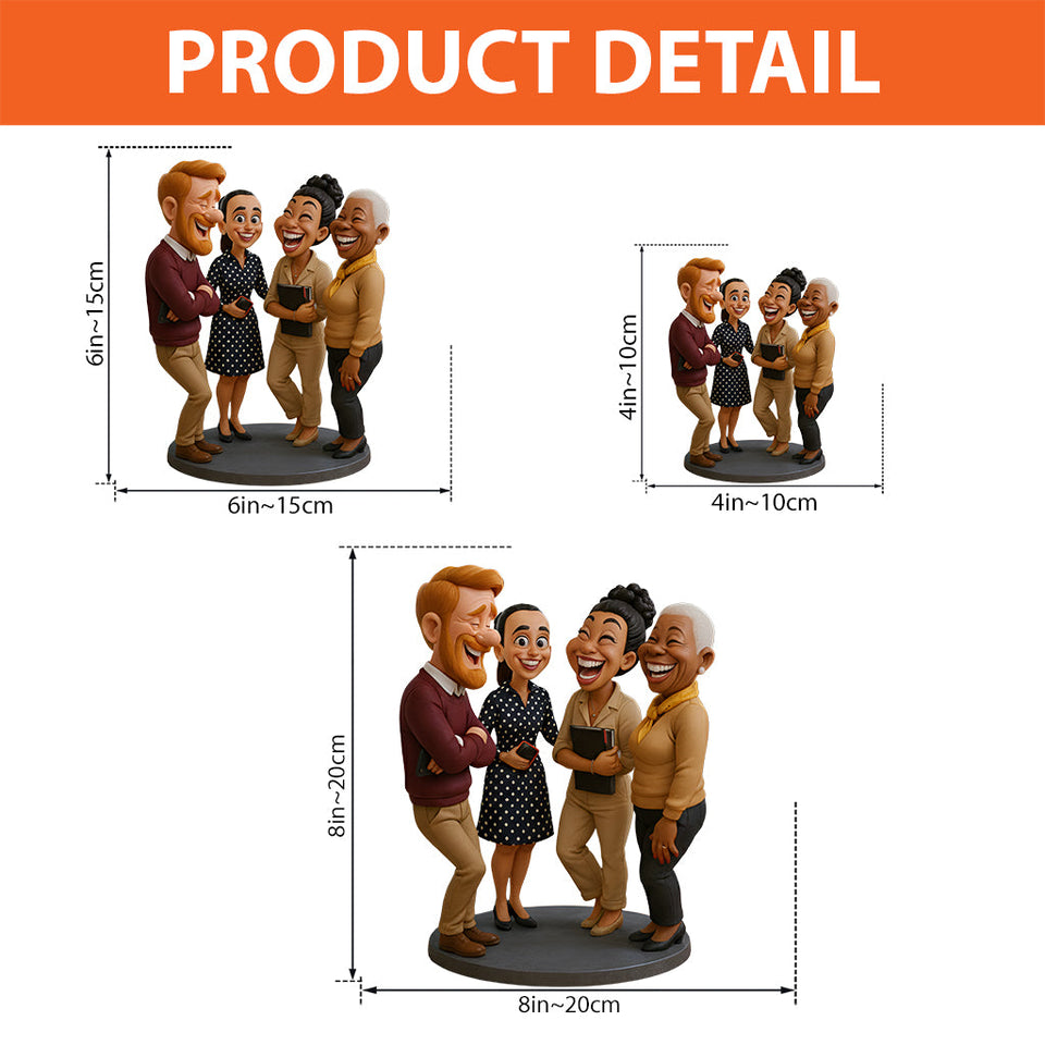 Funny Gift Caricature Style - Personalized Colleague Custom Shaped Acrylic Plaque