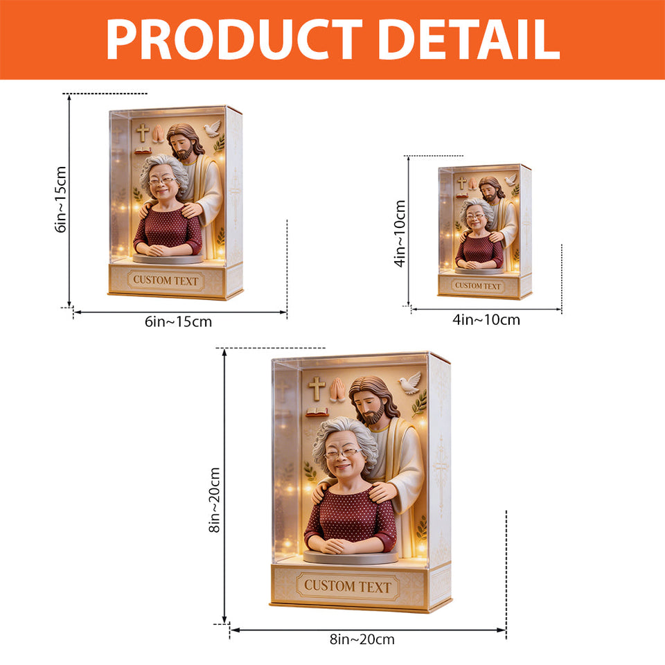 God Has You In His Arms - Personalized Christian Custom Shaped Acrylic Plaque