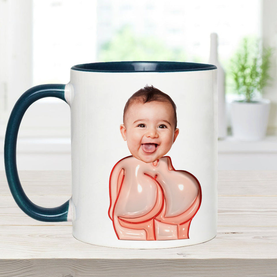 Funny Dad Gift - Dear Dad Thanks for Wiping My Butt and Stuff - Personalized Father Accent Mug