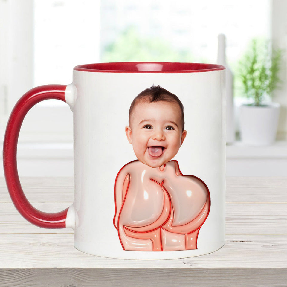 Funny Dad Gift - Dear Dad Thanks for Wiping My Butt and Stuff - Personalized Father Accent Mug